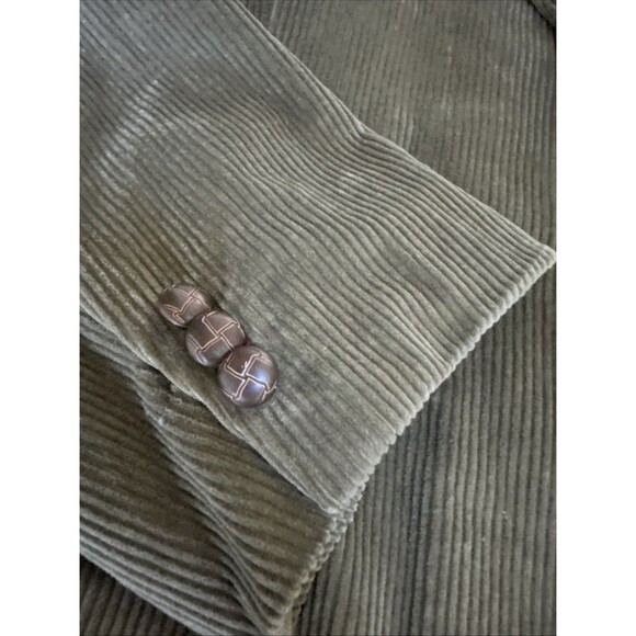 Monsieur Adolfo Khaki Brown Corduroy Sport Coat Suit Jacket Blazer Sz 46L - Picture 7 of 9